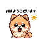 ふわもこポメラニアンのきもち（個別スタンプ：1）