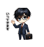 眼鏡男性_その①（個別スタンプ：34）
