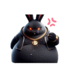 ちょいワル黒ウサギ（個別スタンプ：22）