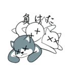 灰色の猫の沈思黙考（個別スタンプ：18）
