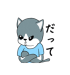 灰色の猫の沈思黙考（個別スタンプ：20）