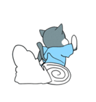 灰色の猫の沈思黙考（個別スタンプ：24）