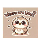 ブラブラのフクロウのスタンプ@SFW（個別スタンプ：3）