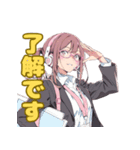 コールセンターで働く女の子（個別スタンプ：2）