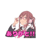 コールセンターで働く女の子（個別スタンプ：3）