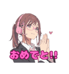 コールセンターで働く女の子（個別スタンプ：6）