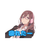 コールセンターで働く女の子（個別スタンプ：10）