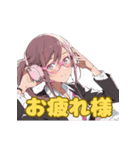 コールセンターで働く女の子（個別スタンプ：11）