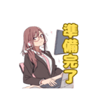 コールセンターで働く女の子（個別スタンプ：14）