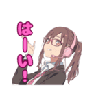 コールセンターで働く女の子（個別スタンプ：15）