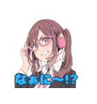 コールセンターで働く女の子（個別スタンプ：16）