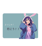 うさ耳パーカーガール No.6（個別スタンプ：2）