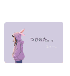 うさ耳パーカーガール No.6（個別スタンプ：6）