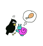 ネコ,トリ,カタツムリ,ムシ:memory ver（個別スタンプ：9）