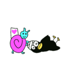 ネコ,トリ,カタツムリ,ムシ:memory ver（個別スタンプ：10）