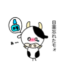 顔が丸い牛さんのスタンプ(花粉症編)（個別スタンプ：10）