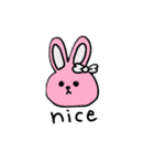 自由なうさぎ達（個別スタンプ：14）