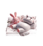 ぽっちゃりカバとピンクうさぎの愛の告白（個別スタンプ：15）