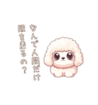 深い問いプードル（個別スタンプ：4）