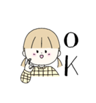 うす茶髪の女の子（個別スタンプ：1）