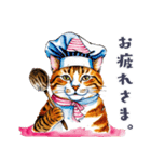 のんびり猫のシンプルおしゃれスタンプ（個別スタンプ：6）