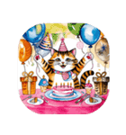 のんびり猫のシンプルおしゃれスタンプ（個別スタンプ：9）