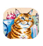 のんびり猫のシンプルおしゃれスタンプ（個別スタンプ：13）