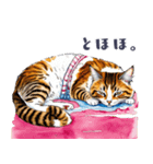 のんびり猫のシンプルおしゃれスタンプ（個別スタンプ：15）