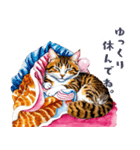 のんびり猫のシンプルおしゃれスタンプ（個別スタンプ：16）
