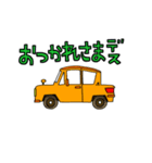 3の9の人。車verスタンプ。（個別スタンプ：2）