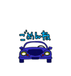 3の9の人。車verスタンプ。（個別スタンプ：4）
