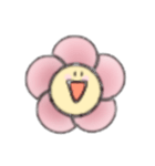 ピンクのおはなのスタンプ（個別スタンプ：1）