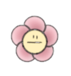 ピンクのおはなのスタンプ（個別スタンプ：2）