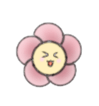 ピンクのおはなのスタンプ（個別スタンプ：6）