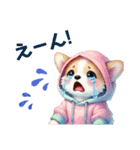 ふわふわコーギー パーカー編（個別スタンプ：28）