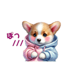 ふわふわコーギー パーカー編（個別スタンプ：30）