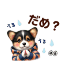ふわふわコーギー パーカー編（個別スタンプ：34）