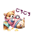 ふわふわコーギー パーカー編（個別スタンプ：38）