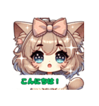 ふわふわ猫のやさしい日常（個別スタンプ：16）