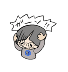 個性的な黒い子（個別スタンプ：3）