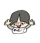 個性的な黒い子（個別スタンプ：9）