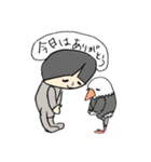 個性的な黒い子（個別スタンプ：12）