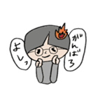 個性的な黒い子（個別スタンプ：18）