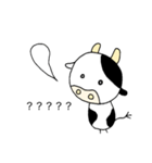 顔が丸い牛さんのスタンプ(やる気0編)（個別スタンプ：10）