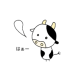 顔が丸い牛さんのスタンプ(やる気0編)（個別スタンプ：17）