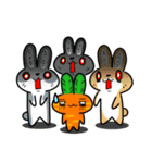 うさぎニンジンの挨拶スタンプ（個別スタンプ：34）