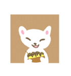 タコ焼きを食べるネコ（個別スタンプ：1）
