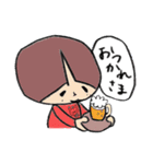陽気な赤い子（個別スタンプ：5）
