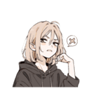 金髪黒パーカー姉さん（個別スタンプ：10）