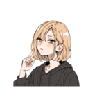 金髪黒パーカー姉さん（個別スタンプ：11）